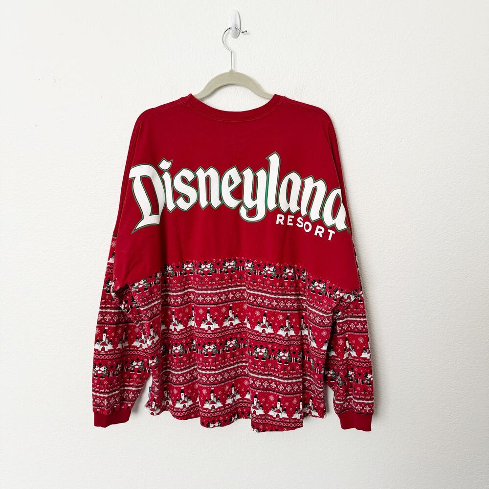 [Disney] Disneyland Christmas Holiday Fair Isle Long Sleeve Spirit Jersey Sz XL